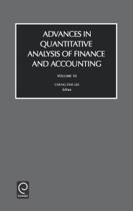 Advances in Quantitive Analysis of Finance and Accounting
