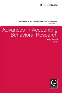 Advances in Accounting Behavioral Research