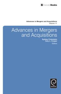 Advances in Mergers and Acquisitions