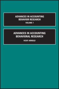 Advances in Accounting Behavioral Research