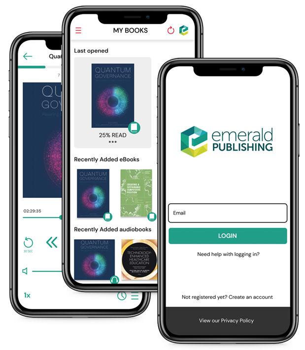 Open your books in the Emerald Publishing Books app